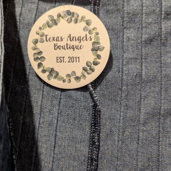 Texas Angels Boutique Denim Romper – Size Large 💙 - Picture 10 of 12